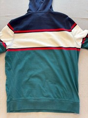 American Eagle Hooded T Shirt Men’s Large Standard Fit Colorblock U.S.A Logo