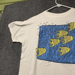 Vintage Aquatic T-shirt Adult Size Extra Large White Short Sleeve Men’s 80s
