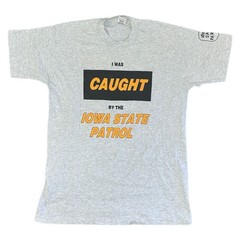 Vintage Iowa State T-Shirt Graphic USA 90s Retro Funny Grey Mens Large