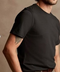 Banana Republic Men’s Short Sleeve Crew Neck Premium Wash T-Shirt Black Small