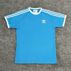 adidas Originals Trefoil 3-Stripes Blue White Crewneck T-Shirt Mens M