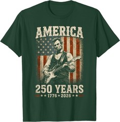 Abraham Lincoln Playing Guitar 4th July 250th Anniversary T-Shirt