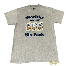 New Miller Lite Beer Working On My Six Pack 6 Mens Vintage Classic T-Shirt