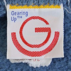 Gearing Up Blue and Gray Colorblock Acrylic-Cotton Blend T-Shirt Men’s Large