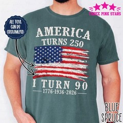 Vintage 90th Birthday Shirt Custom 90th Birthday Shirt Patriotic Birthday Shirt