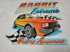 VOLKSWAGEN NEW Official Rabbit Extreme Racing Equipment S/S Retro TShirt SZ L