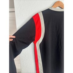 Puma Black Red Gray Long Sleeve Athletic Top Y2K 90s Logo Outdoor Mens Large