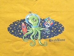 Men’s Vintage 90’s Y2K NO BOUNDARIES Alien / HeadBone Brand Short Sleeve SZ M