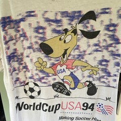 Vintage 90’s Single-Stitch Sportswear World Cup USA White Cotton Tee Men’s S