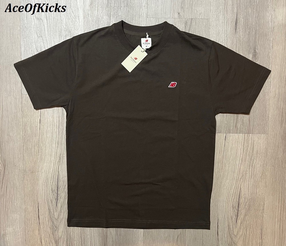New Balance Made in USA Core T-Shirt Rich Earth Brown SZ S-M Men’s MT43543