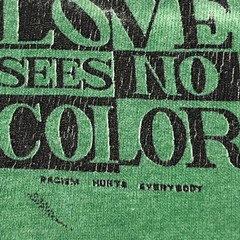Vintage Love Sees No Color Shirt Black Family 90s TLC Racism Hurts 2 Live Crew