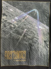 Vintage 1996 Star Trek First Contact Movie T-Shirt Hanes XL Size Single Stitch