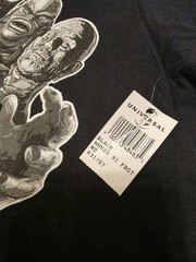 1991 Universal Studios Fright Nights Horror T Shirt Black Size M. With Tag
