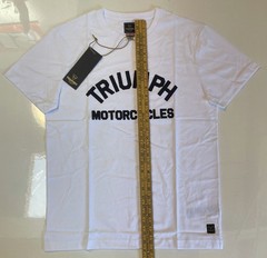 Triumph Motorcycles Burnham T Shirt Mens Medium White Soft Cotton Crew Neck