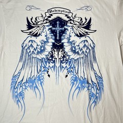 New The Mountain Redemption T-Shirt Men’s 3XL White VTG Leather Tag S/S Crew