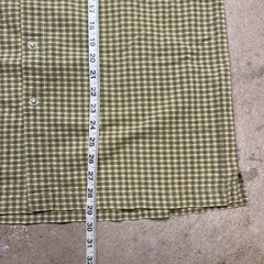 Vintage Utility Y2k Yellow plaid button up shirt large