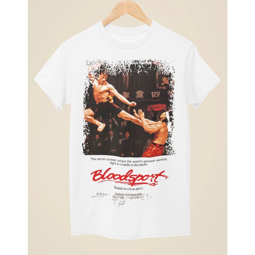 Bloodsport – Movie Poster Inspired Unisex White T-Shirt FREESHIPS