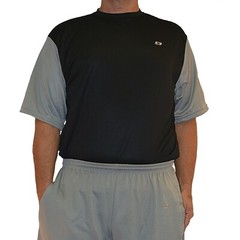 Big and Tall Athletic Birdseye Mesh Activewear Crewneck Short Sleeve Crew Shirt