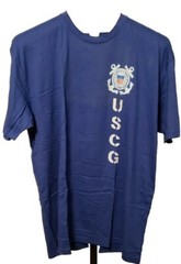 US Coast Guard Proud Veteran Medium T Shirt USCG Semper Paratus Free Ship Anchor
