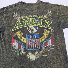 7.62 Design Men’s US Army Shirt Size Large Green Acid Wash Limited Edition Tee