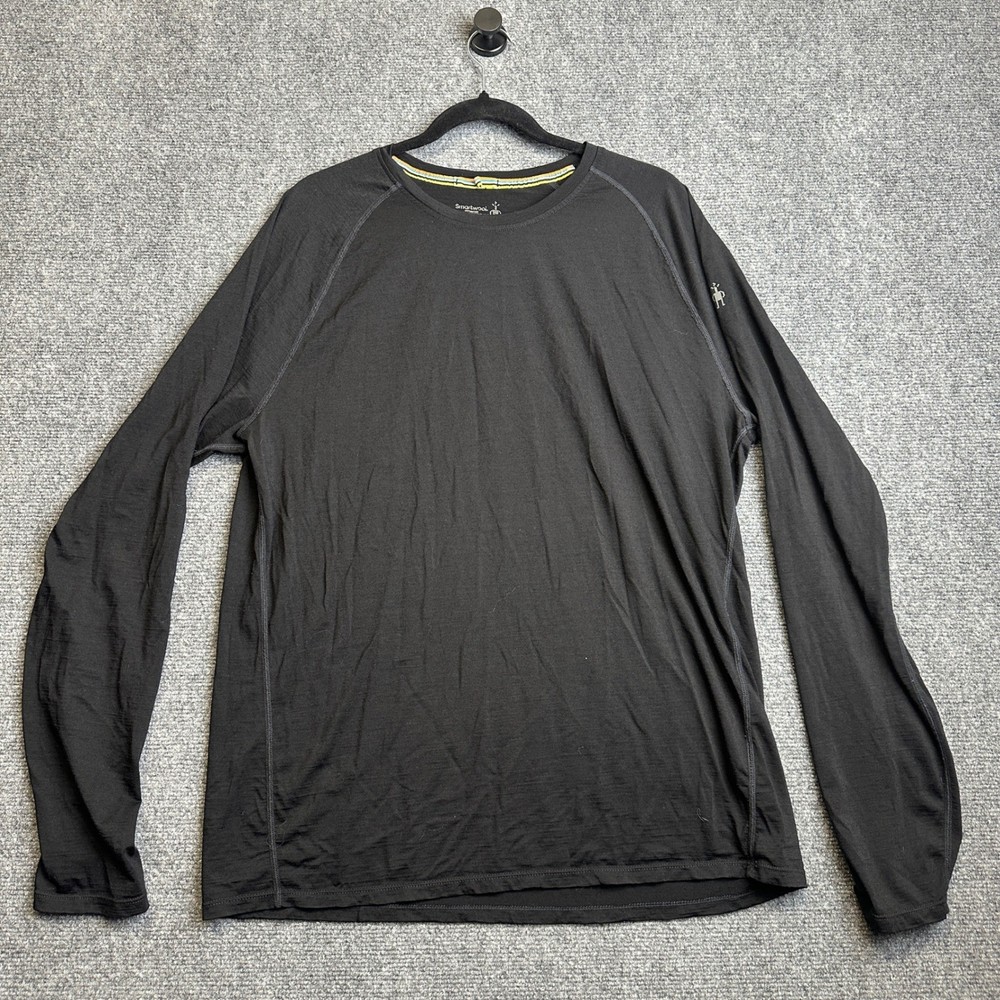 Smartwool Merino 150 Base Layer Long Sleeve Shirt Mens XL Black Outdoor Hiking