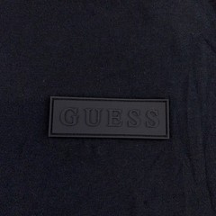 Guess Mens Medium Black Stripe Shoulder Logo Patch Short Sleeve T-Shirt New