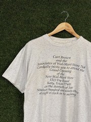 Vintage Walmart Store Opening Katy Texas Grey Tee Large