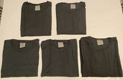 (5 Pieces)Men’s T Shirt Size 3XL Comfort Wash 100%Cotton,Heavyweight Ring Spun.