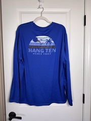 Hang Ten Since 1960 Men’s Blue Graphic Long Sleeve Crew Neck T-Shirt L