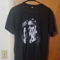 Men’s Black Graphic Print Short Sleeve Crew Neck T-Shirt Regular Tee asap rocky