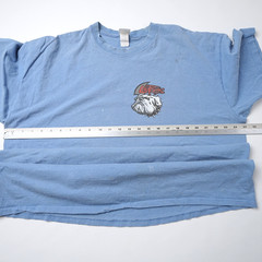 Vintage 1994 LifeForms T-Shirt Mens XL No Bark All Bite Bulldog Light Blue 90s