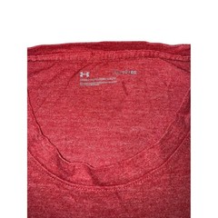 Under Armour Mens XL Loose Fit Short Sleeve T-Shirt Heather Red Logo Athletic