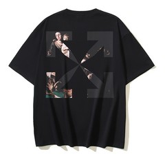 Off White T-Shirt Black / White Cotton S-M-L-XL