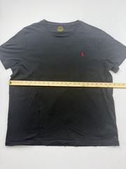 Polo Ralph Lauren Shirt Mens 2XL Black Custom Slim Fit Red Pony Logo Tee
