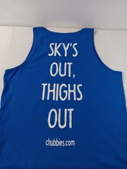 Chubbies Mens XXL Skys Out Thighs Out Blue Soto Tank Top Graphic Tee Sleeveless