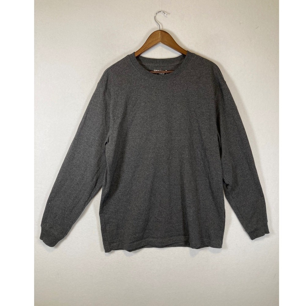 Workwear Carhartt Mens Medium Gray Long Sleeve Graphic Logo T-Shirt TK0231-M