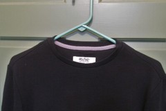 Routine Men’s Black Waffle Knit Thermal Crewneck Long Sleeve Shirt Size S