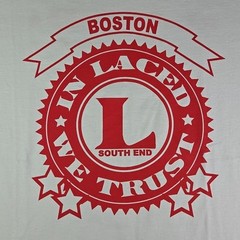 Laced “In Laced We Trust” T-Shirt Men’s Large White USA Made Boston Streetwear