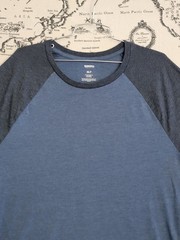 Sonoma Men’s XLT Raglan T-Shirt Short Sleeve Crew Neck Two-Tone Blue