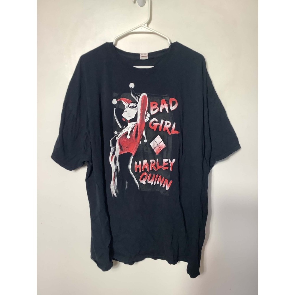 DC Comics Harley Quinn Bad Girl T-Shirt Mens 3XL Black Fruit of the Loom Graphic