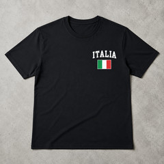 Mens Italia Flag T-Shirt Italy Pride Italian Graphic Tee