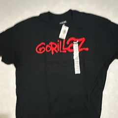 Gorillaz Men’s XL Black Graphic Print Crew Neck Short Sleeve T-Shirt 2-D