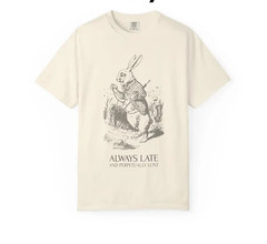 White Rabbit Shirt, Alice in Wonderland Tee, Book Lover Gift shirt