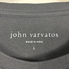 John Varvatos Crew Neck Tee Shirt Black Peace Sign Embroidered Graphic Men’s L
