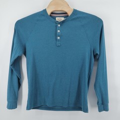 The Normal Brand Men’s Teal Long Sleeve Henley Shirt Size Large