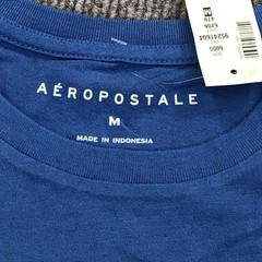 Aeropostale Shirt Mens Medium Blue USA Registered Trademark Graphic Tee Tagless