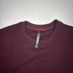 Gerry Mens Thermal Long Sleeved Fleece Shirt Crew Neck Red Maroon Medium