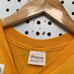 Vintage Stedman T Shirt Men XL Gold 80s Wormhoudt & Kempkes Clothiers Pella Iowa
