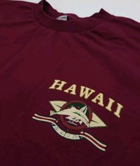 Vintage 90s Hawaii Sail Boat Dolphin Print T Shirt Vtg Island Sport USA Red