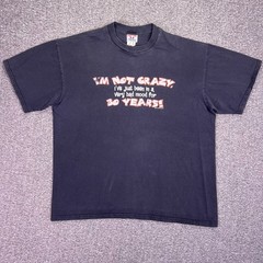 VTG 00s Tee Jays Sof Tee Shirt Men XL Black Grunge Sarcastic Humor Funny Tee Y2K